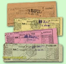 biglietti risalenti agli anni 20