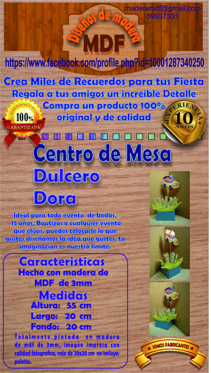 centro de mesa de madera mdf dulcero cuadrado dora centro de mesa de madera mdf dulcero cuadrado dora