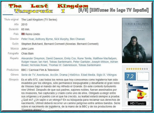 46e2e1f87795980f32310ff6e07664ba - The Last Kingdom (2016) [T1] [HDiTunes No Logo TV Español] [Acción, Drama] [8/8] [MeGa]