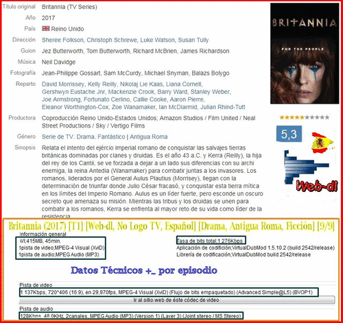 f429c3a0cf67b938e5cb382341bc94e2 - Britannia (2017) [T1] [Web-dl, No Logo TV, Español] [Drama, Ficción,Antigua Roma] [9/9]