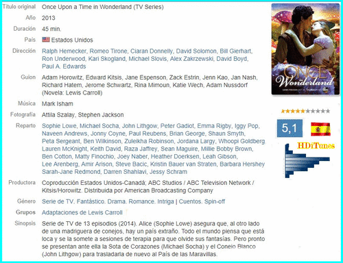 70b5082b0a87649c1b2fe840d66381d6 - Érase Una Vez En El País de las Maravillas (2013) [T.Única] [HDiTunes, No Logo TV, Español] [Fantasía, Drama] [13/13] [VS]