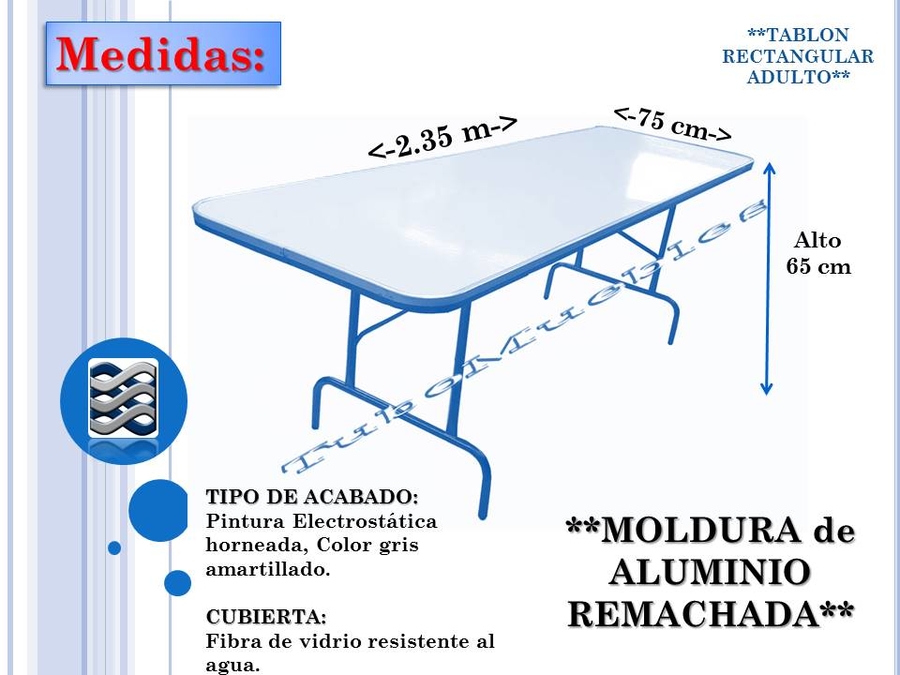 Tablones Rectangulares Para Renta Venta Salones De Fiesta Et 105000 En Mercado Libre 8092