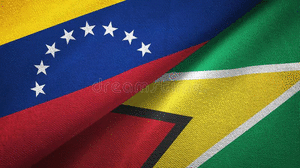 Banderas de Guyana y Venezuela
