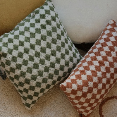 Almofadas de babado, bullet, trama nova, listras cozy e mini loss boucle Rian Tricot