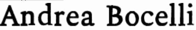 Andrea Bocelli