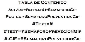Tabla de Contenidos Posted-Act-Text and messengers.