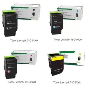 TONER ORIGINAL LEXMARK 78C4XK0 - 78C4XC0 - 78C4XM0 - 78C4XY0