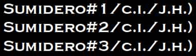 Sumidero#2/c.i./j.h.)
